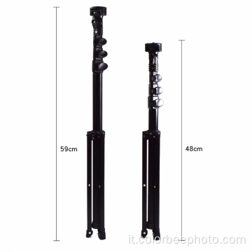 Supporto per treppiede in alluminio per selfie stick portatile da 1,3 m